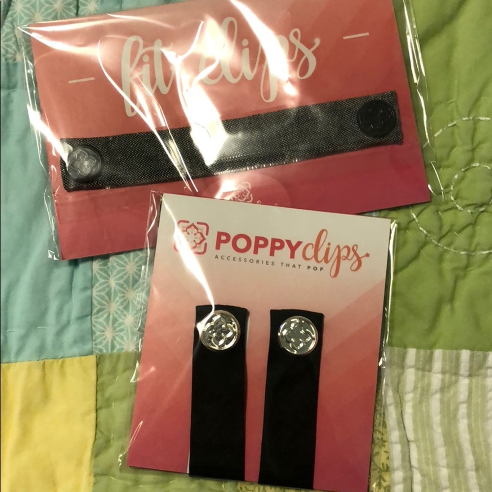 Poppy Clip and Fit Clip, Black and Heathered Black